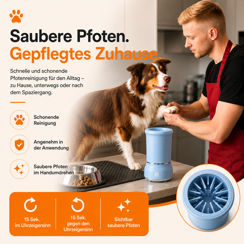 PawClean™ - Automatischer Pfotenreiniger für Haustiere