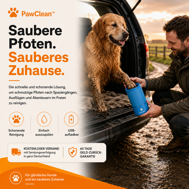 PawClean™ - Automatischer Pfotenreiniger für Haustiere
