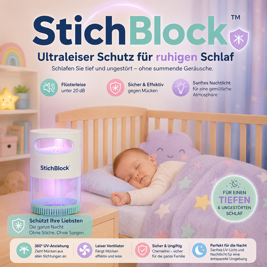 StichBlock™ – Leiser UV-Mückenfänger